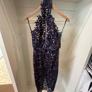 Lulu's Navy Lace Dress